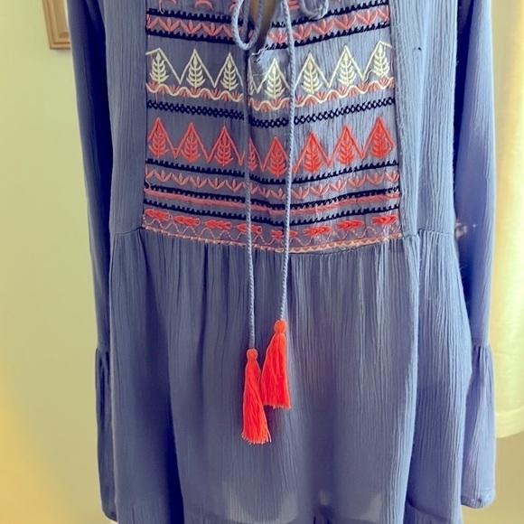 JWLA Johnny Was Embroidered Cold Shoulder Dress size P XL - Picture 3 of 11